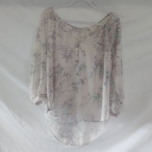 White floral blouse